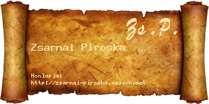 Zsarnai Piroska névjegykártya