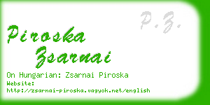 piroska zsarnai business card